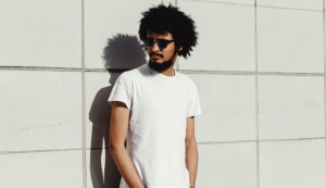man near wall