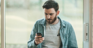 man using phone